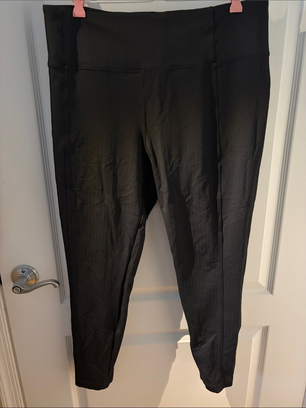 Athleta Black High-Rise Delancey Herringbone Tights